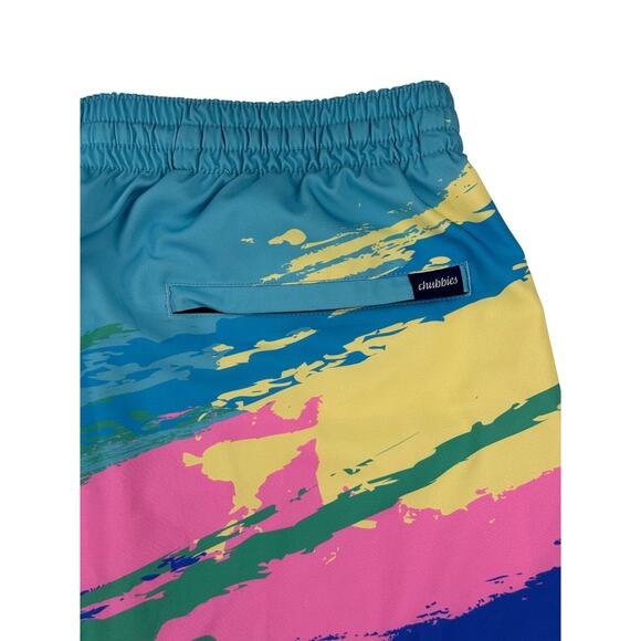 Chubbies The Day Rockets Swim Trunks Shorts Mens XXL 5.5” Classic Neon Stretch - Picture 4 of 4